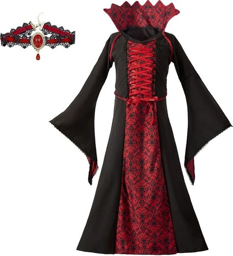 Halloween Royal Vampire Costume Girls For Dress Up Party Medium Ebay