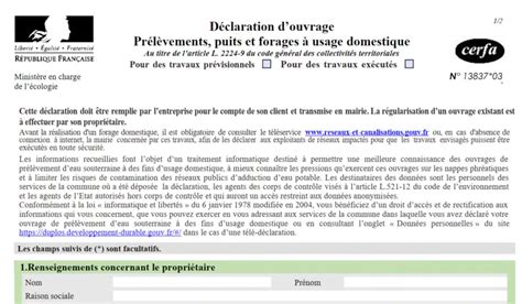 Cerfa D Claration Douverture De Chantier Doc