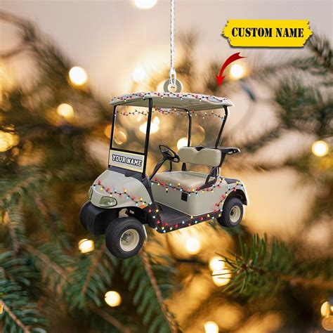 Personalized Name Golf Cart Ornament Golf Lover T Custom Etsy