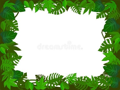 Banner Frame Border Jungle Safari Theme Illustration For The