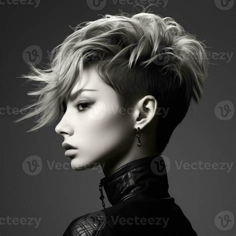 Illustration of a haircut fashion portrait, AI Generated 34223386 Stock ...