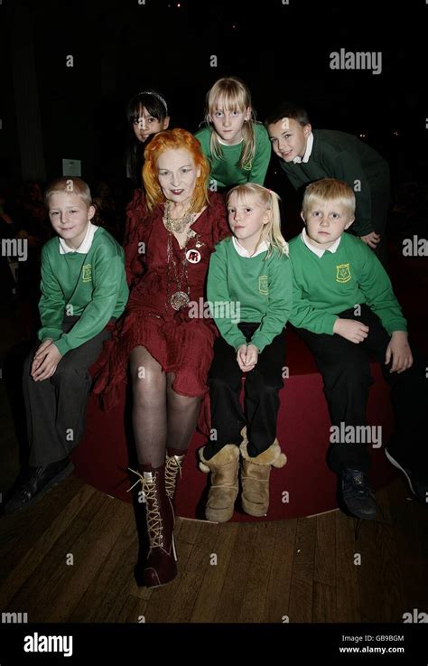 Vivienne Westwood With School Children During Her Gold Label Collection