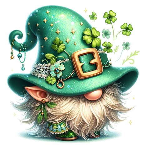 Watercolor St Patrick S Day Gnome Spring Clipart Watercolour