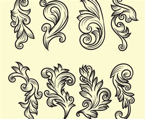 Vintage Baroque Victorian Ornaments Vector Art And Graphics