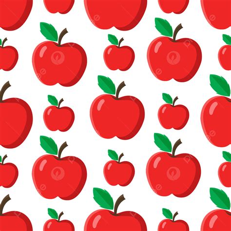 Apple Red Pattern Background Vector Fruit Wallpapers Banners Png And