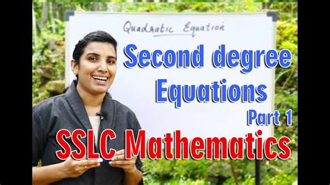 Sslc Mathematics Second Degree Equations Kite Victers Part