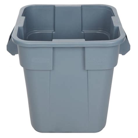 Rubbermaid Fg352600gray Brute 28 Gallon Gray Square Trash Can