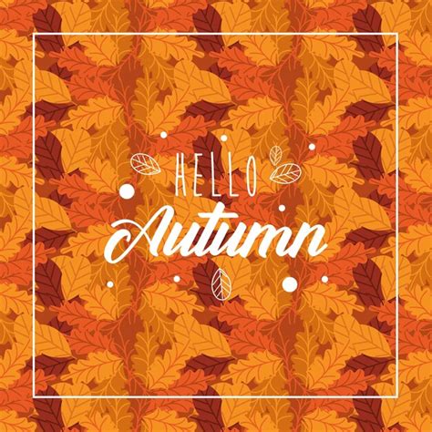 Premium Vector Hello Autumn Poster