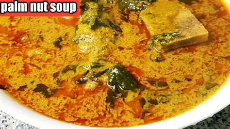 How To Make Palm Nut Soup With Agushi And Spinach Youtube