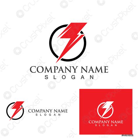 Thunderbolt Lightning Logo And Symbol Eps Stock Vector Crushpixel