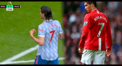 No más CR7 Edinson Cavani entró con la camiseta 7 en el Man United