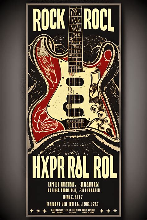 Vintage Rock 'n Roll Concert Poster Design · Creative Fabrica