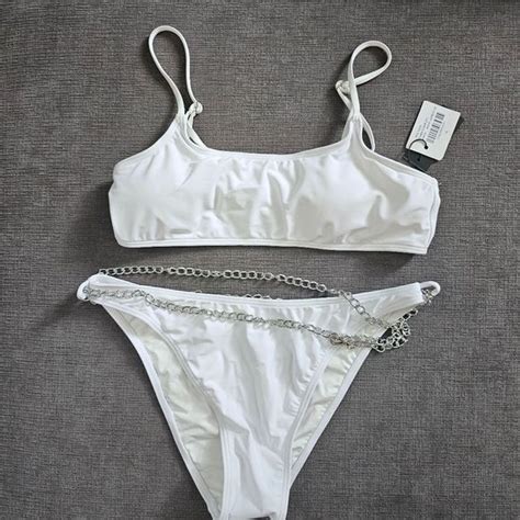 Kendall Kylie Swim Kendall Kylie White Bralette Bikini Top Belly