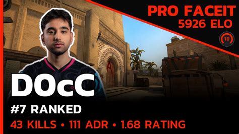 CSGO POV D0cC 43 24 W Isak Brollan Mirage FACEIT 5V5 RANKED LVL