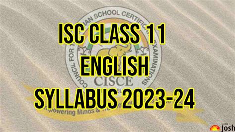 Isc Class 11 English Compulsory Syllabus 2023 2024 Download Class