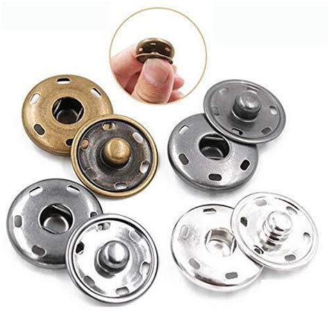 Sets Inch Sew On Snap Button Metal Snaps Fasteners Press Studs