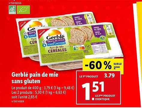 Promo Gerbl Pain De Mie Sans Gluten Chez Lidl Icatalogue Fr