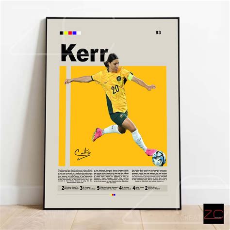 Sam Kerr Poster Matildas Poster Soccer Gifts Sports Poster - Etsy