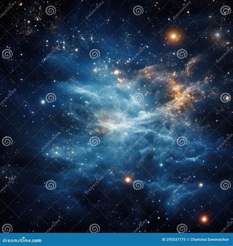 Cosmic Milky Way Galaxy Background With Nebula Stardust And Bright