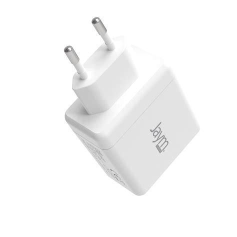 Chargeur Secteur Rapide Usb C Gan W Pd Et Pps Blanc Jaym