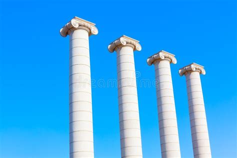 Greek Ionic Columns stock image. Image of courthouse - 254222507