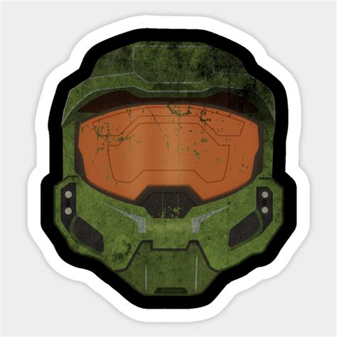 Master Chief Halo Helmet Halo Sticker Teepublic