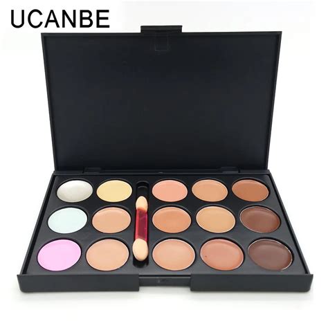 Professional 15 Colors Camouflage Concealer Palette With Brush Contour