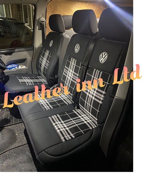 Vw Transporter T5 T6 Seat Covers 2 Captain Seats Only 4 Armrests 2