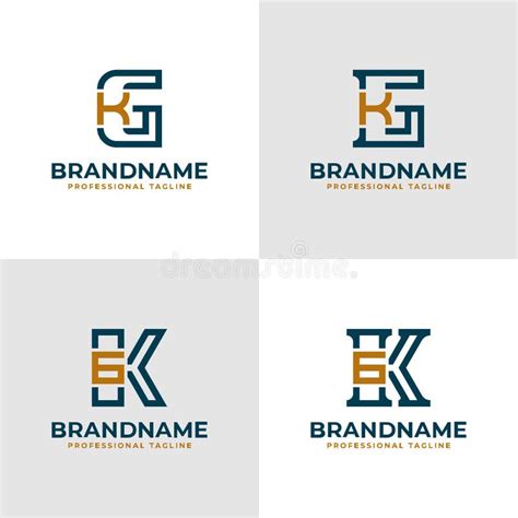 Elegant Letters GK And KG Monogram Logo Suitable For Business With KG