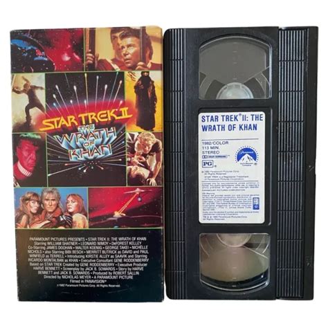 STAR TREK II 2 The Wrath Of Khan VHS 1989 William Shatner Free