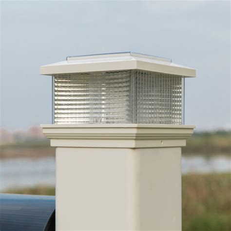 White Low Voltage Integrated LED Fence Post Cap Light (Set of 6 ...