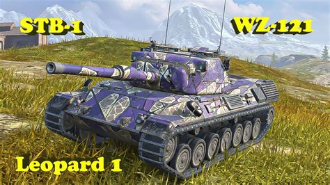 STB 1 Leopard 1 WZ 121 WoT Blitz UZ Gaming YouTube