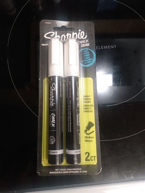 Sharpie Chalk Wet Erase Marker Medium Tip White 2pack 2103010 Ebay