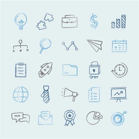 Free Vector | Collection of illustrated business icons