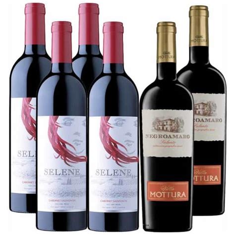 4 Recas Selene Cabernet Sauvignon 2 Villa Mottura Negroamaro Vinero