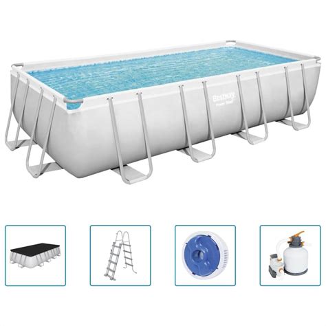 Bestway Power Steel Swimming Pool Set Rectangular 549x274x122 Cm