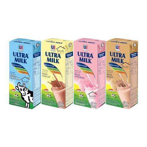 Susu UHT Ultramilk 250ml Campur Tanpa Putih 2 Jenis