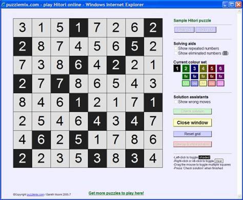 puzzlemix.com: How to solve Hitori puzzles