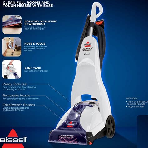 Bissell Cleanview Power Brush Carpet Cleaner Whiteblue Uk