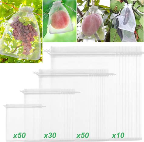 Amazon 50Pcs Fruit Protection Bags Garden Netting Eco Bags 4 6