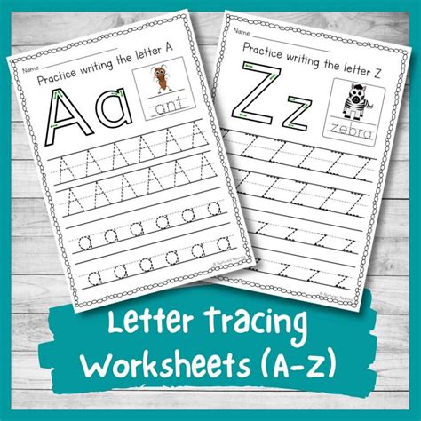 Free Letter Tracing Worksheets A Z Handwriting Practice