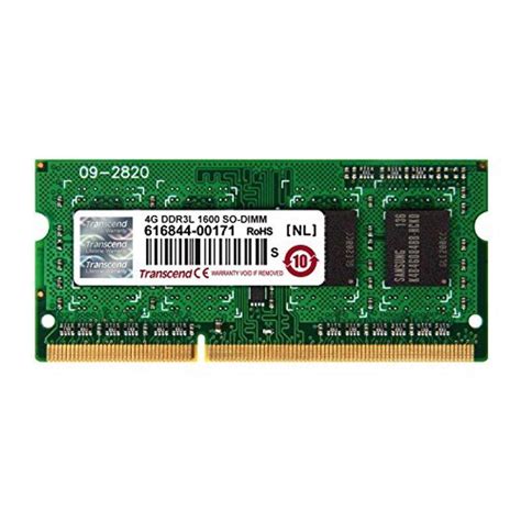 Transcend ノートpc用メモリ Pc3l 12800 Ddr3l 1600 4gb 135v 低電圧 15v 両対応 2