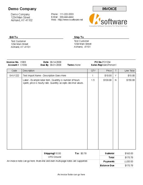 Sample Invoices With Payment Terms | Invoice Template Ideas