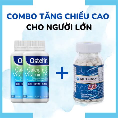 Thuốc tăng chiều cao cho người lớn Combo 3 sản phẩm GH Creation