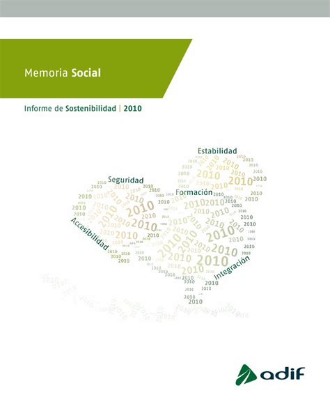 Pdf Memoria Social Adif Sobre El Informe De Sostenibilidad Y Su