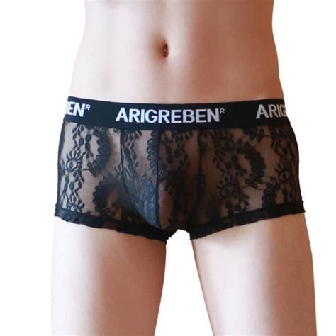 Sous V Tements Homme Boxer Shorty Dentelle Sexy Fils Ultra Minces