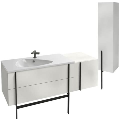 Meuble Lavabo Simple Vasque 145 Cm JACOB DELAFON Nouvelle Vague Blanc