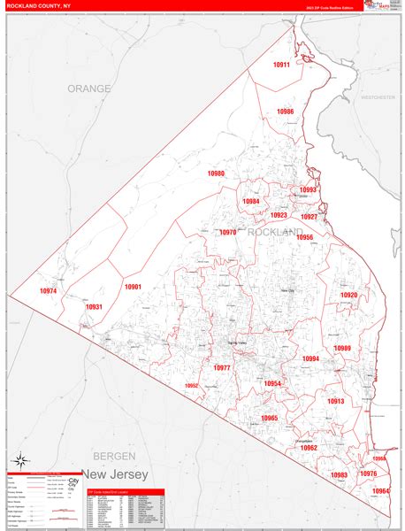 Rockland County Zip Code Map Map Of West