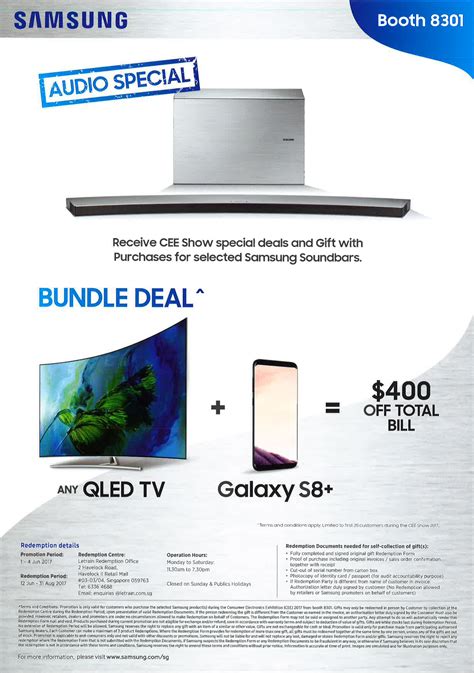 Samsung Bundle Deal Brochures From CEE 2017 Singapore On Tech Show