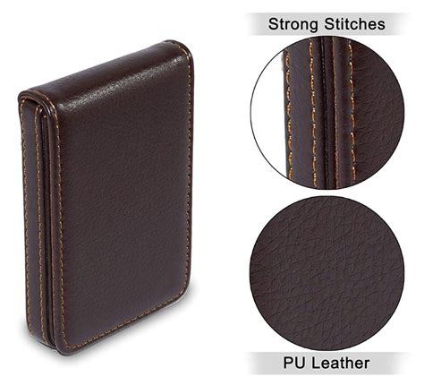 Nisun Pack Pu Leather Pocket Sized Business Credit Atm Card Holder